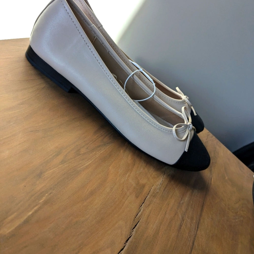 Cap-Toed Ballet Flats